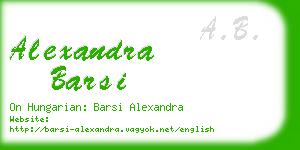 alexandra barsi business card